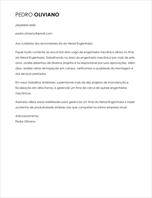 Os melhores modelos de carta de apresentação
