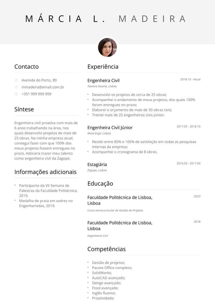 Curriculum vitae download em português